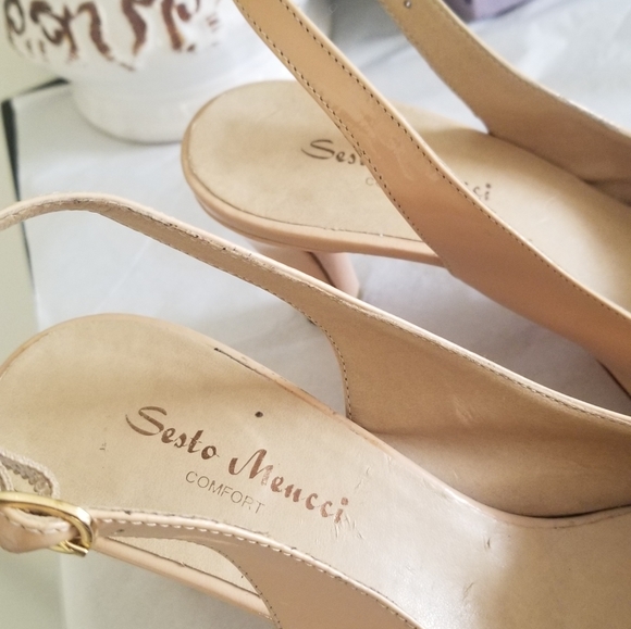 Sesto Meucci glossy shade slingback heel 7.5M - Picture 4 of 8